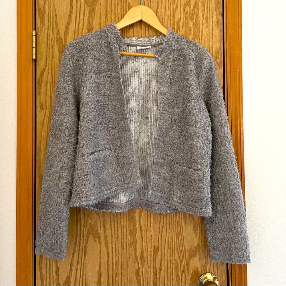Grey Bolero Fitted Jacket